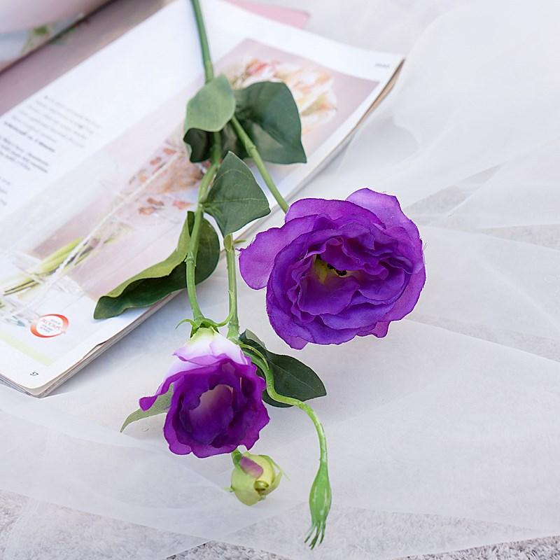 3 Branches 70cm Artificial Flower Trigeminal Eustoma Plants Room Home Decoration Fake Floral Wedding Photo Props Gifts