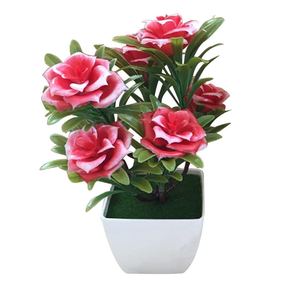1Pc Potted Artificial Flower Bonsai Performance Stage Garden Home Party Decor Christmas Ornament