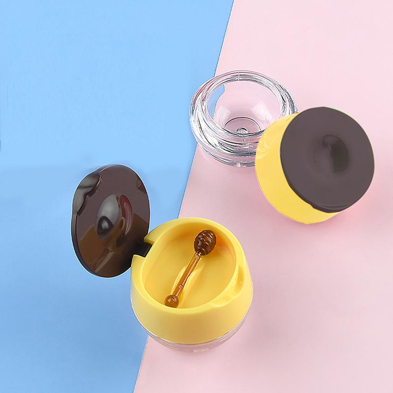 1 Stück gelbe Lippenfilmflasche, Lippenfilmbox mit Silikonlöffel, Lippenbalsam, leere Flasche, Körperpflegecreme, Maske, Verpackungsbehälter