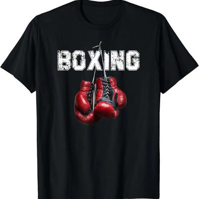 Graphic Birthday Gift Funny Boxing T-shirt I Love Boxing