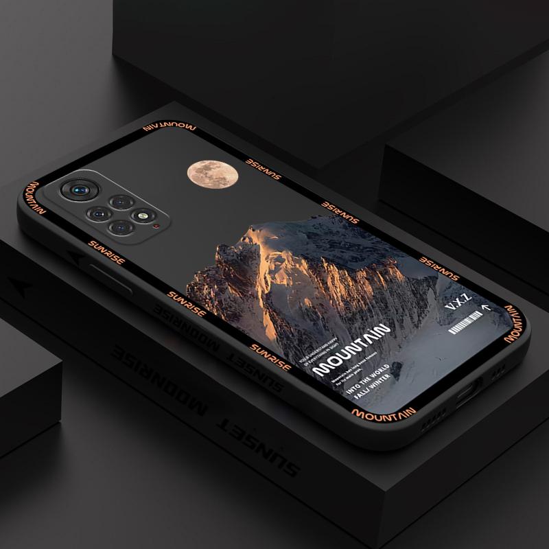 Sunset Mountain Scenery Silicone Phone Case For  Redmi Note 12 11 Pro Plus Turbo 5G 12 11S 10S 10 9S Redmi 10C 12C Cover