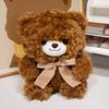 Teddy Bear Plush Toy Bear Doll Bow Tie Silly Bear Doll Sleeping Pillow Gift Girl Doll on Bed Doll