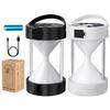 Camping Lantern Hourglass Shape Solar-Powered Lamp Energy-Saving 4 Lighting Modes Outdoor Gear For Hiking Fishing Backpacking