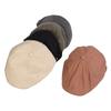Men Women Vintage Solid Flat Cap 65% Cotton Newsboy Ivy Hat Adjustable Beret Painter Cap Retro British Forward Cap