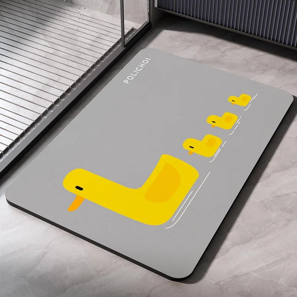 Super Absorbent Cartoon Duck Bathroom Rug Cartoon Animals Bath Mat Floor  Mats Quick Dry Non-Slip Shower Pad Toilet Carpet