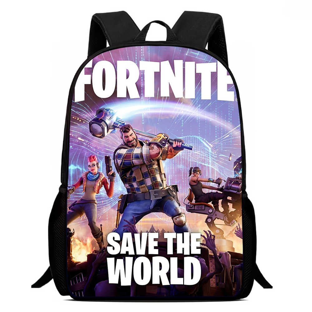 Children's Student Fort-nite Cartoon Boy and Girl Large Capacity Backpack
