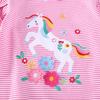 Sommer-T-Shirt für Mädchen: Süßes Muster, Rundhalsausschnitt, Kurzer Ärmel, Europäischer & Amerikanischer Stil für Kleine bis Mittlere Kinder.