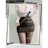Erotic Underwear, Elastic Shirt, Chest-showing, Tight Professional Wear, Pleated, Fake Flesh-permeable Skirt, Elastic Mesh, Pleated Short