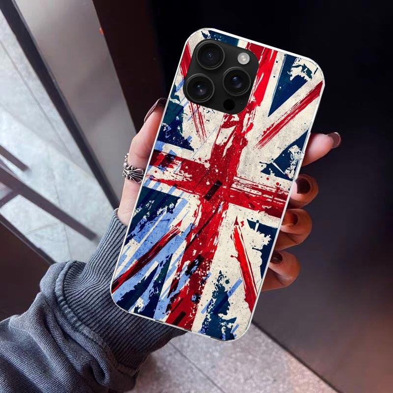 

Union Jack England UK Flag Phone Case For iPhone 17 Air 16 15 Pro Max 14 Plus 13 Mini 12 11 Cover 7 8 SE Silicone Shell Print Fu iPhone 13 Pro Max