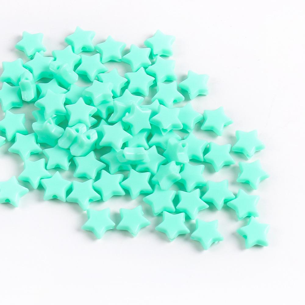 Akrylová 9mm Korálka Pentagram Jednofarebná Korálka Hviezda Voľná Korálka Korálka Korálka Membrána DIY Náhrdelník Náramok Šperkové Doplnky