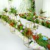Wedding Iron Art Aisle Markers: Square Frame Flower Column Ornaments