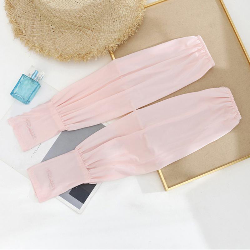 Sun Protection Cooling Ice Sleeves Anti-Uv Silk Arm Cover For Men Women Light And Loose Breathable Ice Sleeves Outdoor Summer