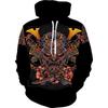 Trend Japanese Samurai Pattern Hoodies For Men Spring Autumn Long Sleeve Kids 3D Printed Pullover Loose Streetwear Harajuku Tops