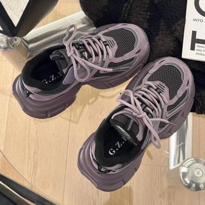 Paris Dad Shoes Women Ins Tide 2025 Mesh Lightweight Breathable Sports Shoes Students Step On Shit Versatile Casual Shoes