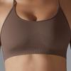 Seamless Knitted Yoga Bra, Fast Drying Tight Fitness Running Clothes, Strap Cross Back Yoga Clothes