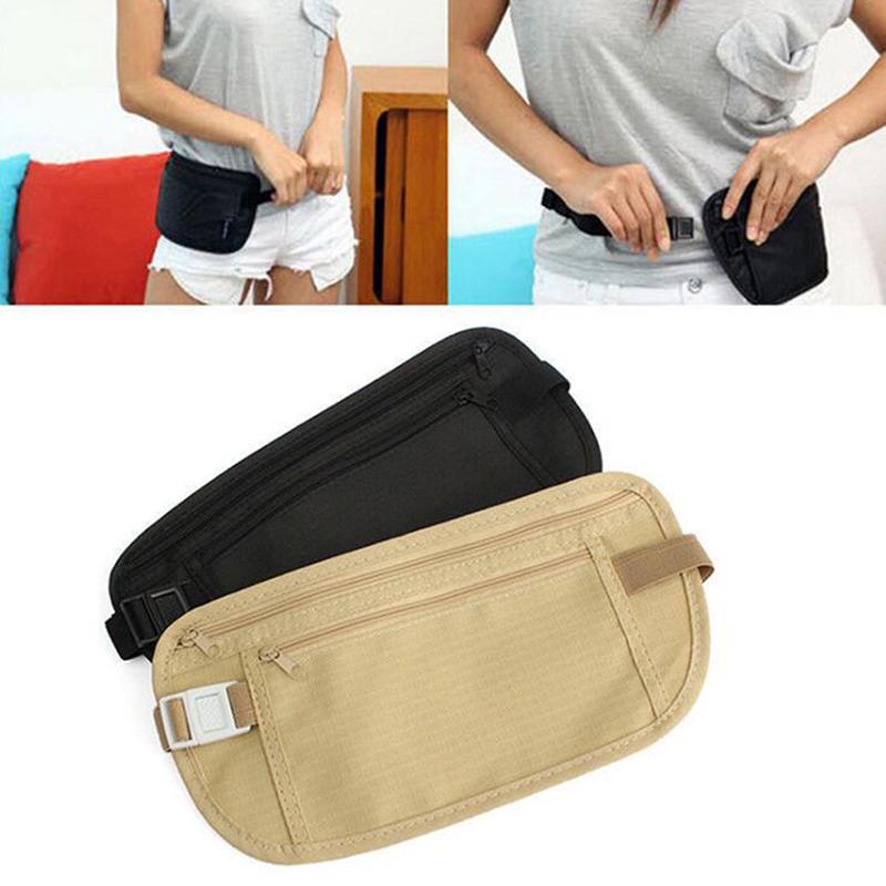 Travel Money Belt Hidden Waist Security Wallet Bag Passport Pouch Id Holder
