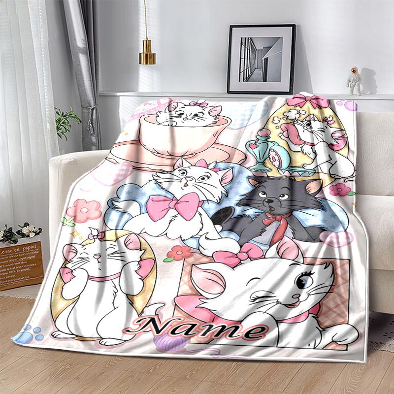 Custom 1pc Artemis Cats Tea Party Blanket, Soft And Comfortable Blanket, Casual Warm, Camping Travel Blanket, Birthday Gift Q910115