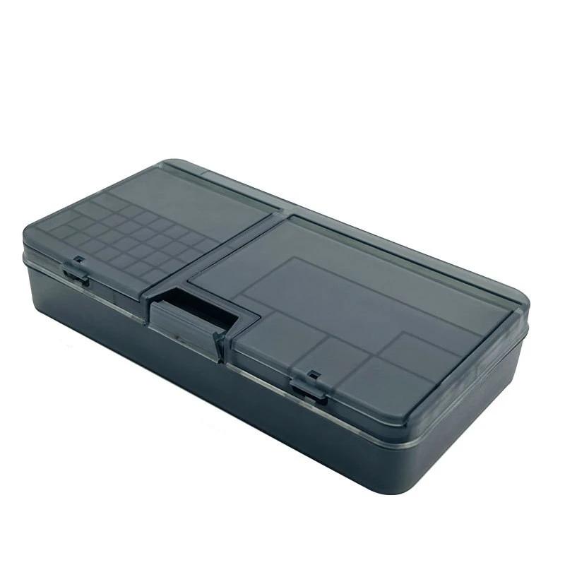 Transparent Plastic Storage Box, Multi-Grid Tool Organizer for Electronic Components, Small Screws & Accessories