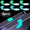 6PCS Luminous Phone Dust Plug Dustproof USB Dust Plug New Port Protective Cover  Phone Accessories