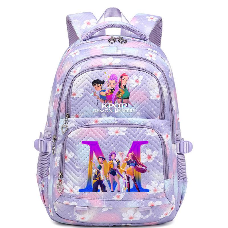 Kinder Mädchen Kpop Rumi Zoey Mira Buchstaben Aufdruck Student Schultasche Wasserdichter Rucksack