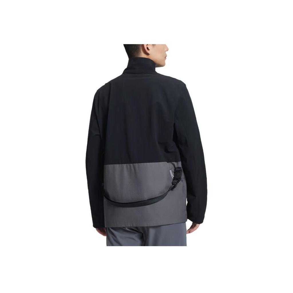 SAUCONY Color Block Splicing Commuter Stand Collar Jacket Retro Sports Stand Collar Jacket Men Jacket Black SC2230022A-BK01