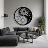 Metal Yin Yang Sun Moon Art Sculpture Home Decor