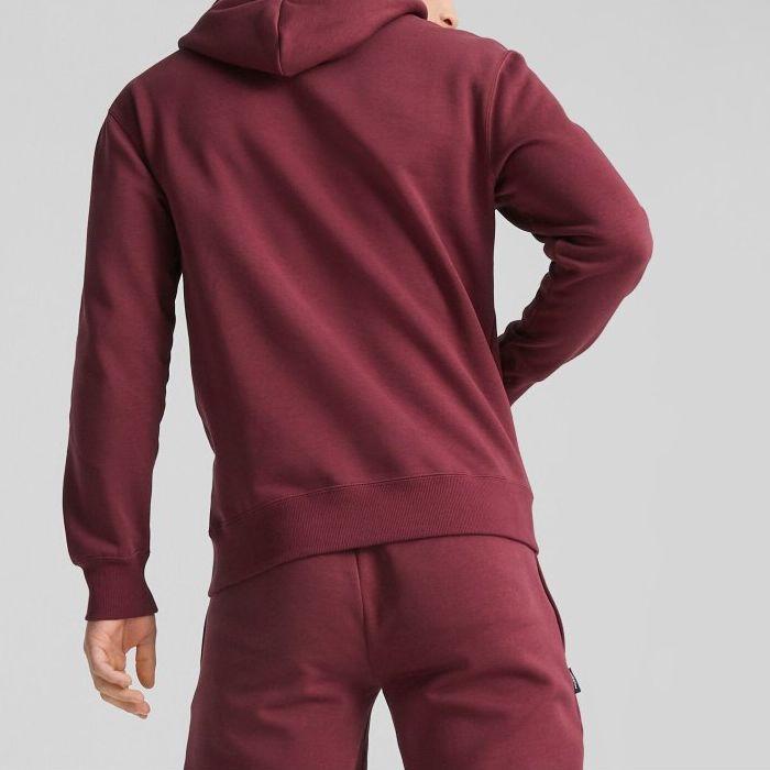 Puma Team Hoodie With Letter Print Long Sleeve Sweatshirt Men Hoodies Burgundy 625313-22