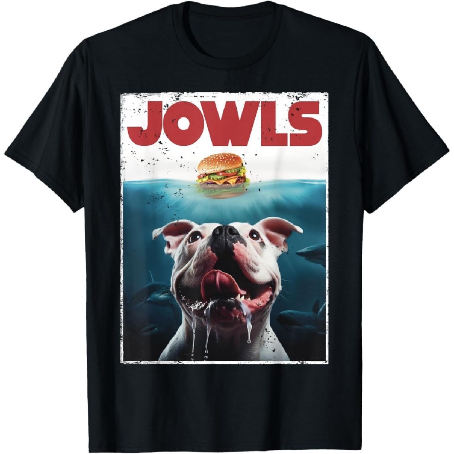 Забавные брыли американского бульдога Бургер Булли, Футболка для мамы собаки, Футболка для папы собаки S