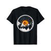 Mountainbiking Sonnenuntergang Landschaft Grafik T-Shirt Unisex Baumwolle Rundhals Freizeit T-Shirt zum Radfahren