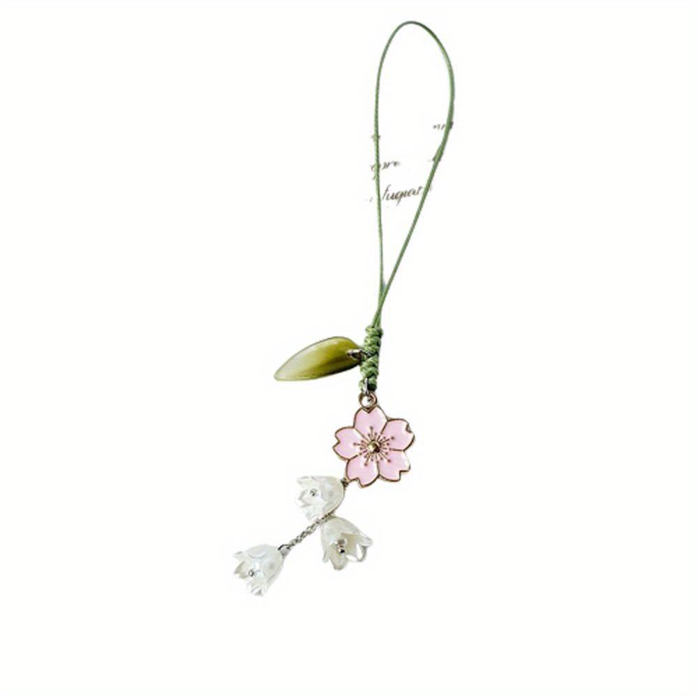 Cute Tulip Flowers Strap Lanyards Charms for Mobile Phone Case Keychain Car Key Chains Headset Cover Hang