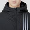 adidas Neo Essential Jacke mit Logo-Aufdruck auf der Rückseite und Kapuze mit Reißverschluss, Unisex-Oberbekleidung, Schwarz, HN0709