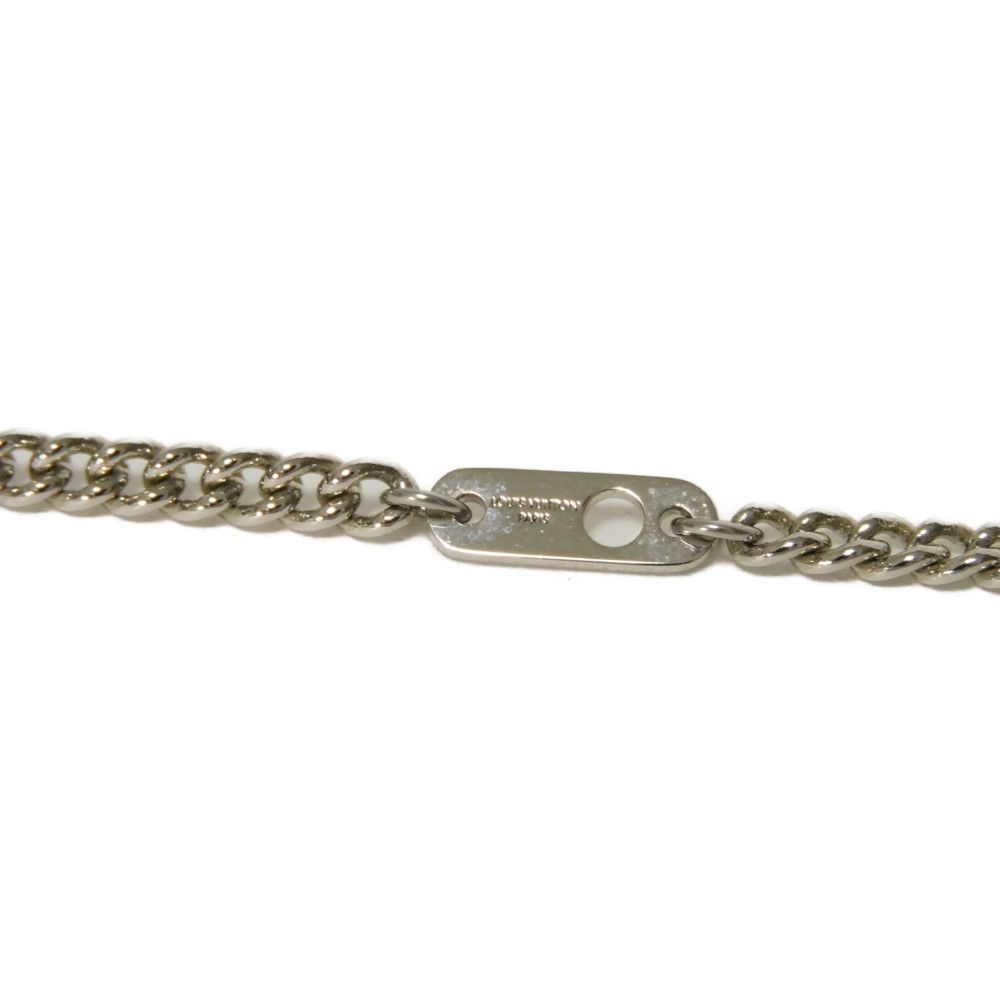 Used LV Stone Tiger Eye Pendant (M62668, 7984) with Collier LV Signature Logo Padlock. Stone Brown Men's from Japan