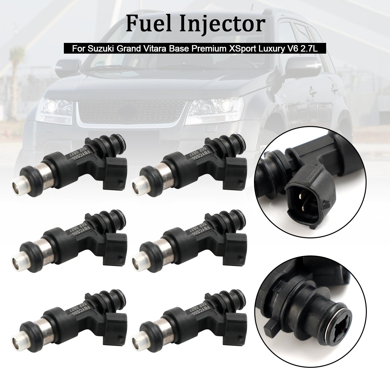 

6PCS Fuel Injector 15710-66J00 Fit for Suzuki Grand Vitara Base V6 2.7L FBYCS50