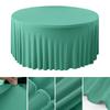 4/5/6FT Round Tablecloth Circular Polyester Table Cover Polyester Table Cloth for Hotel Banquet Birthday Party Table Decor