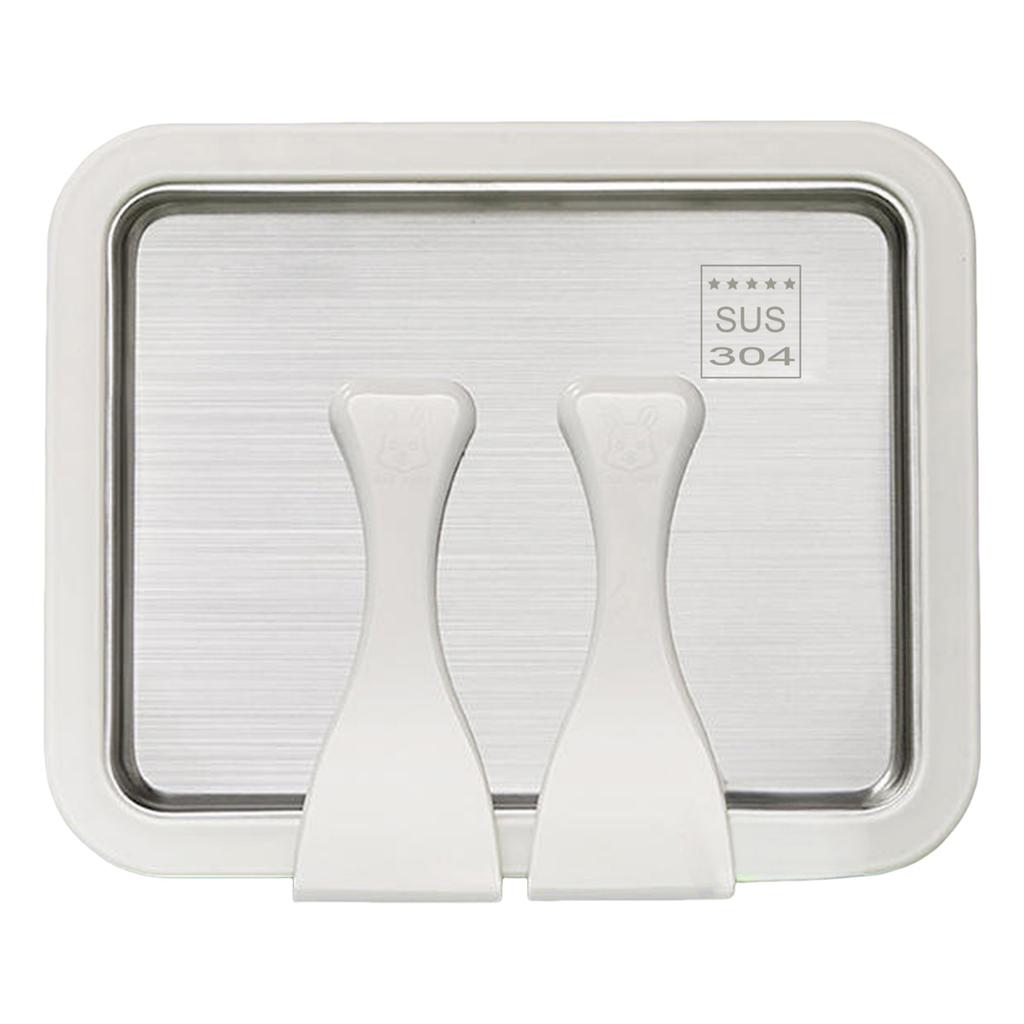 Sofortige Eismaschine mit 2 Schabern Rollende Eismaschine Edelstahl Geeignet für Familien und Partys