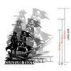 Custom Pirate Ship Metal Sign Retro Nautical Wall Decor for Home Office Man Cave