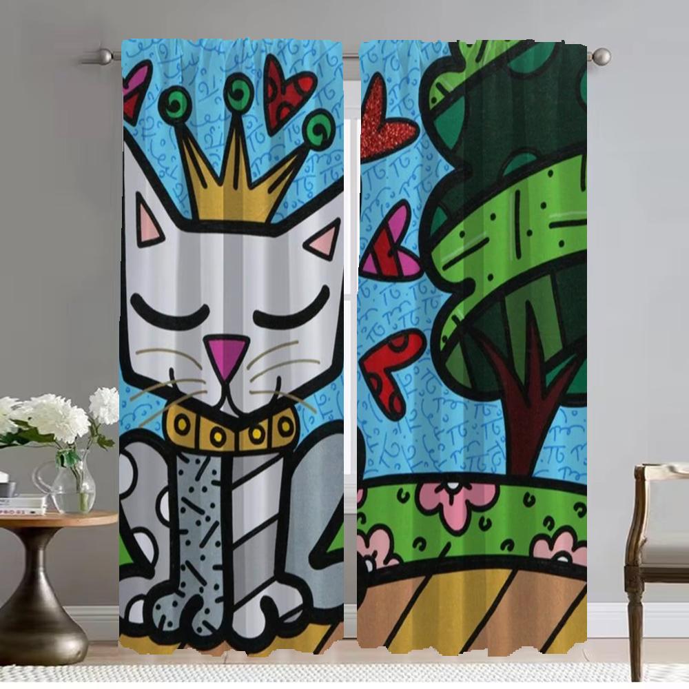 

Бритто Затемняющая штора для комнаты 2 панели Домашние интерьерные шторы Тюль для спальни Хэллоуин украшение Перегородка Жалюзи Гостиная W50xH70cmx2pcs-CL