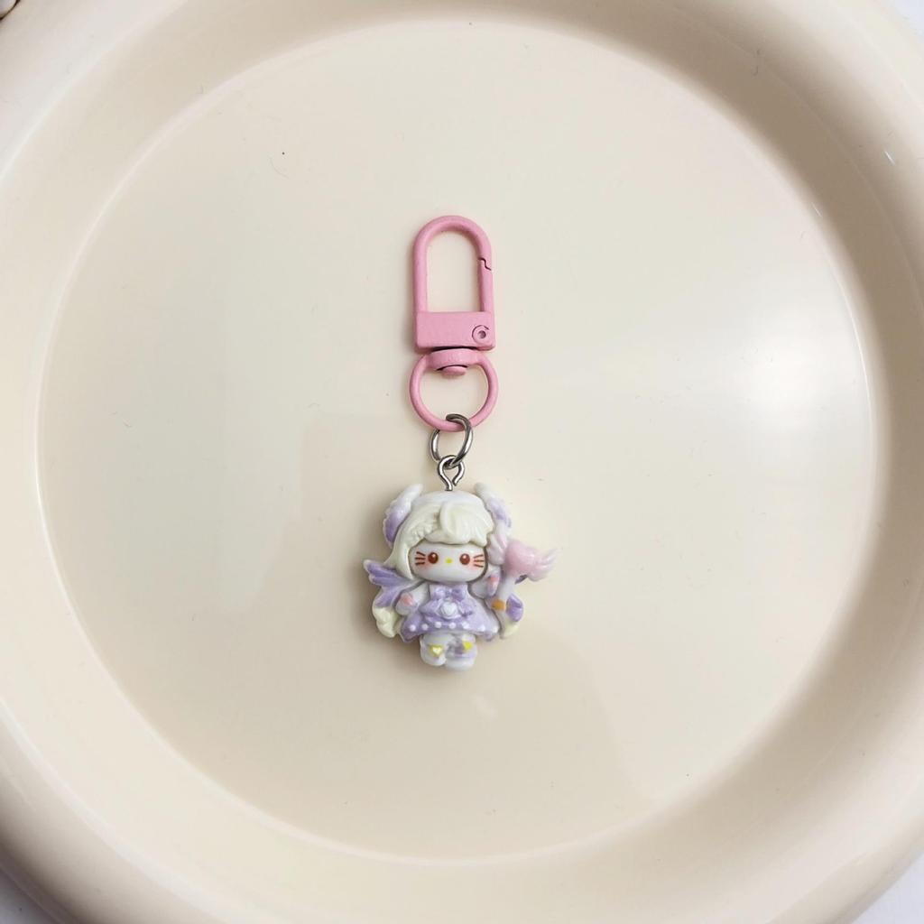 Adorable Cartoon Girl Keychain Bag Pendant - Cute Gift for Friends & Students