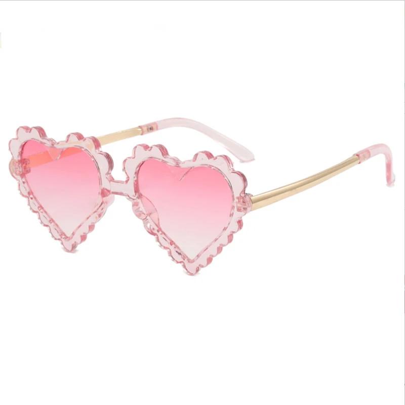 Children Heart Sun Shading Sunglasses Children Heart-Shaped Anti Ultraviolet Sunglasses Baby Love Glasses 6 Colors 0-8Years