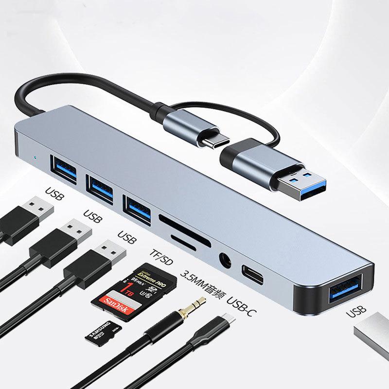 8-in-1 Dual-Use USB 3.0 Hub mit SD+TF-Kartenleser