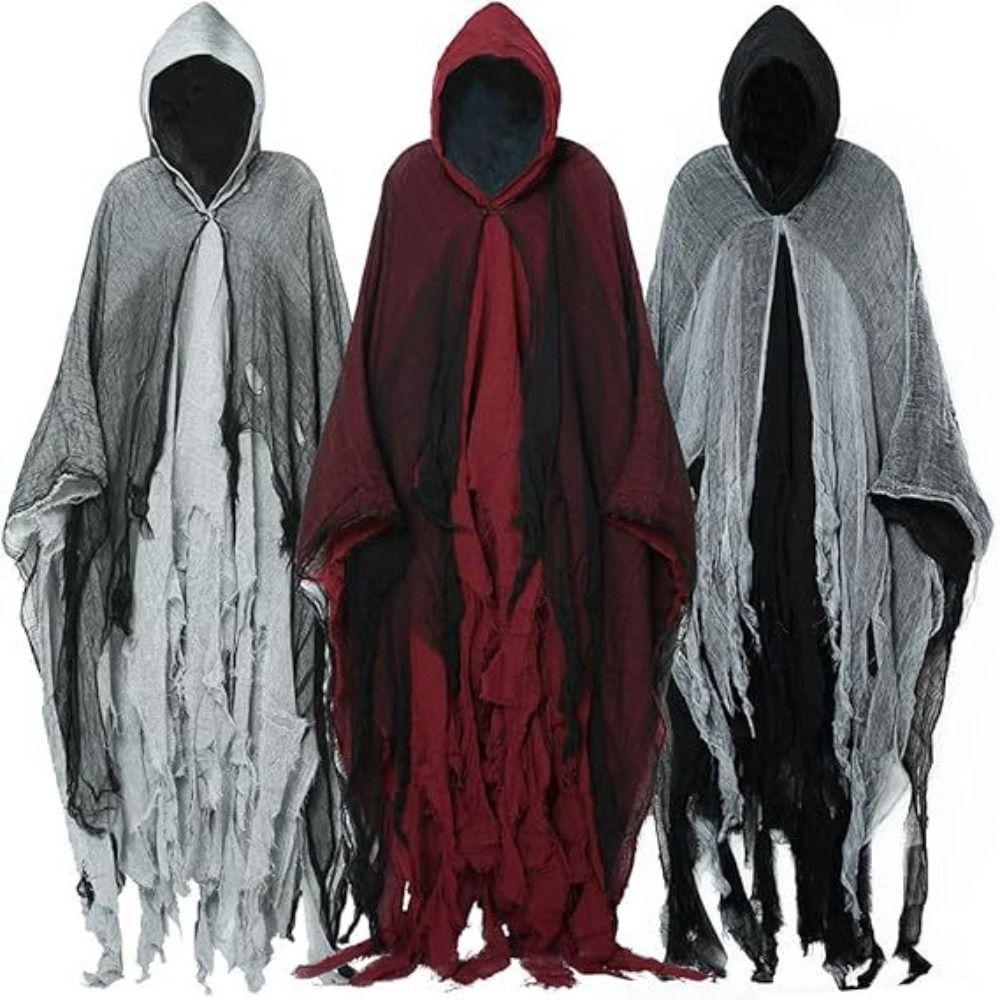 Black Color Overcoats Vintage Cosplay Costume New Design Halloween Hooded Cloak