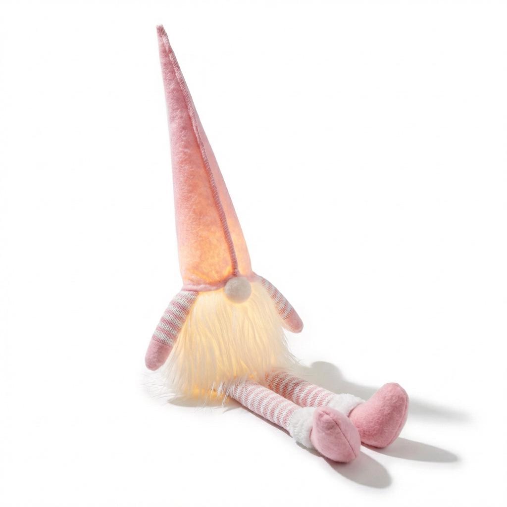 Luminous Christmas Gnome Ornament with Soft Legs - Faceless Dwarf in Sitting Pose for Holiday Home Decor