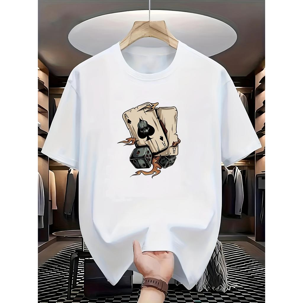 Unisexs Tshirt 100 Cotton Printed Pattern Stylish Loose Fit Simple Casual Comfortable Sporty Style
