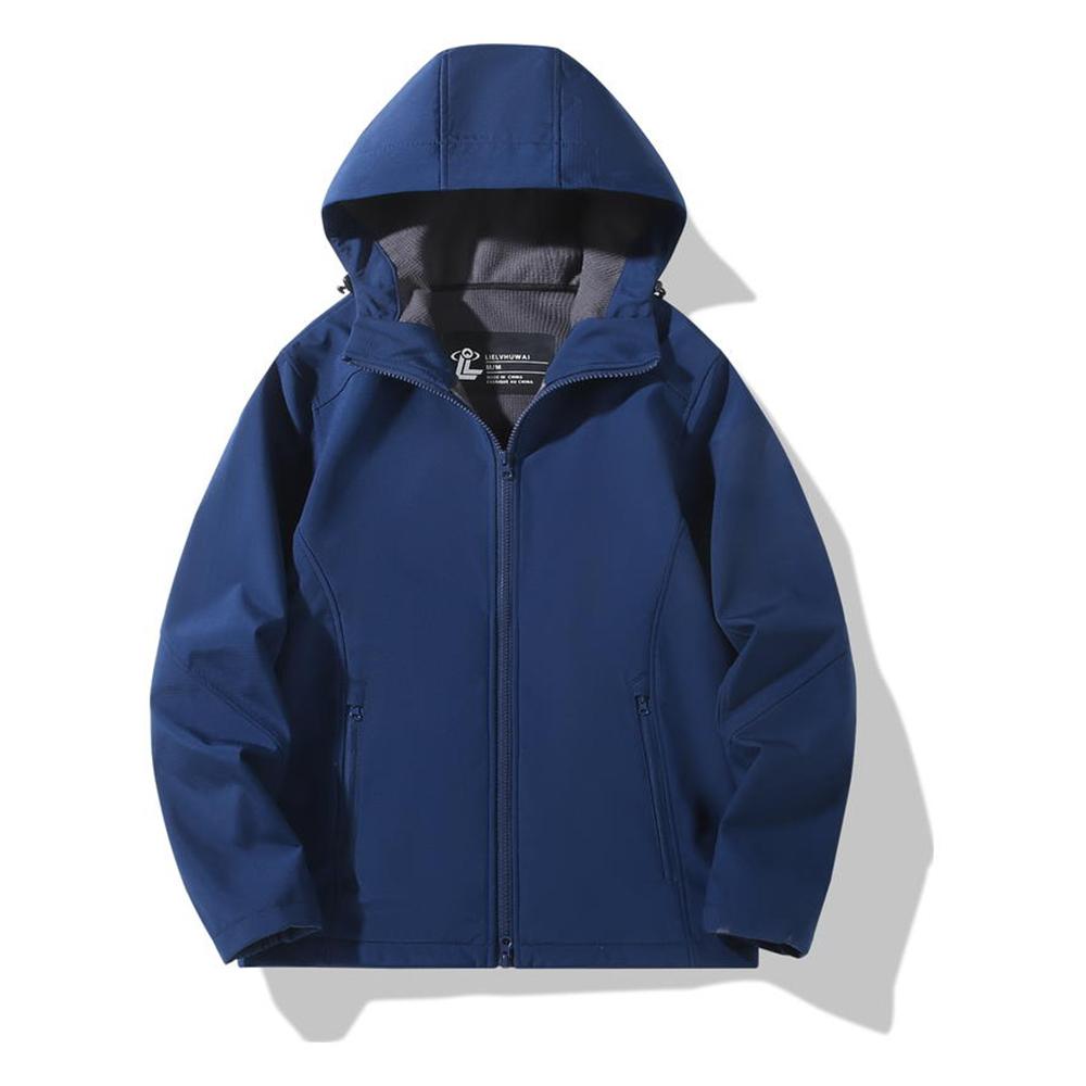Autumn Winter Lightweight Hooded Soft Shell Jacket, Fashion Warm Jacket for Male Female, Couples Coat Windproof Waterproof Outdoor Business Leisure