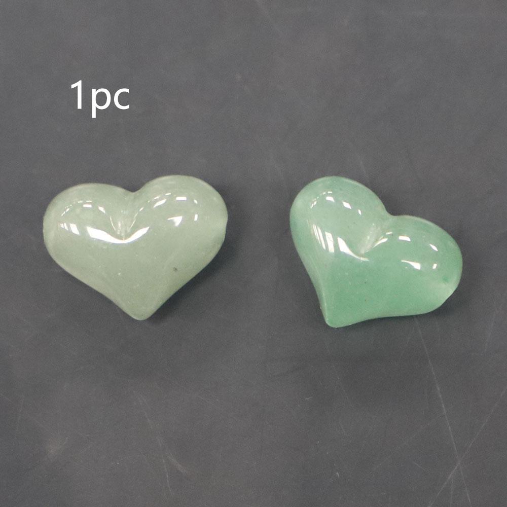 

1pc Natural Stone Carved Heart Shape Jewelry Accessory Amethyst Pink Crystal Charms for Jewelry Making Diy