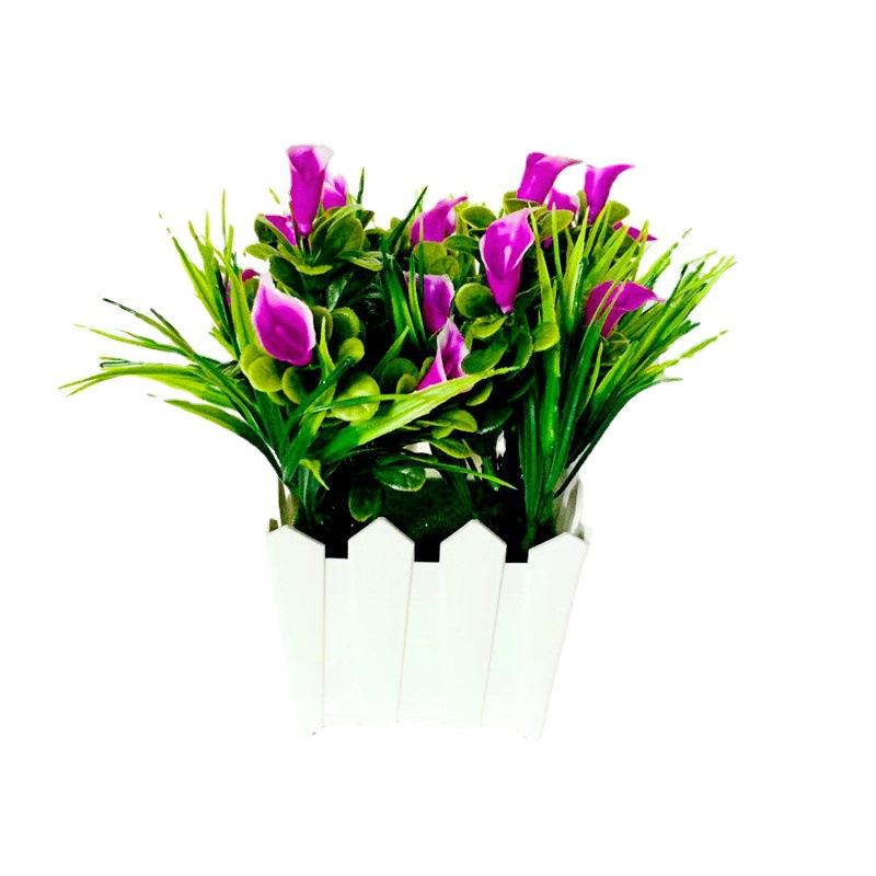 20 Artificial Plant Potted Artificial Flower Bonsai Calla Lily Fence Artificial Flower Ornament