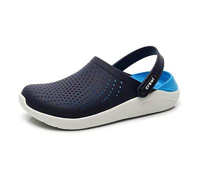 Sandalen Hausschuhe Eva Clog [Minmclas] Damen (M5/W7/230MM, Marineblau/Weiß)