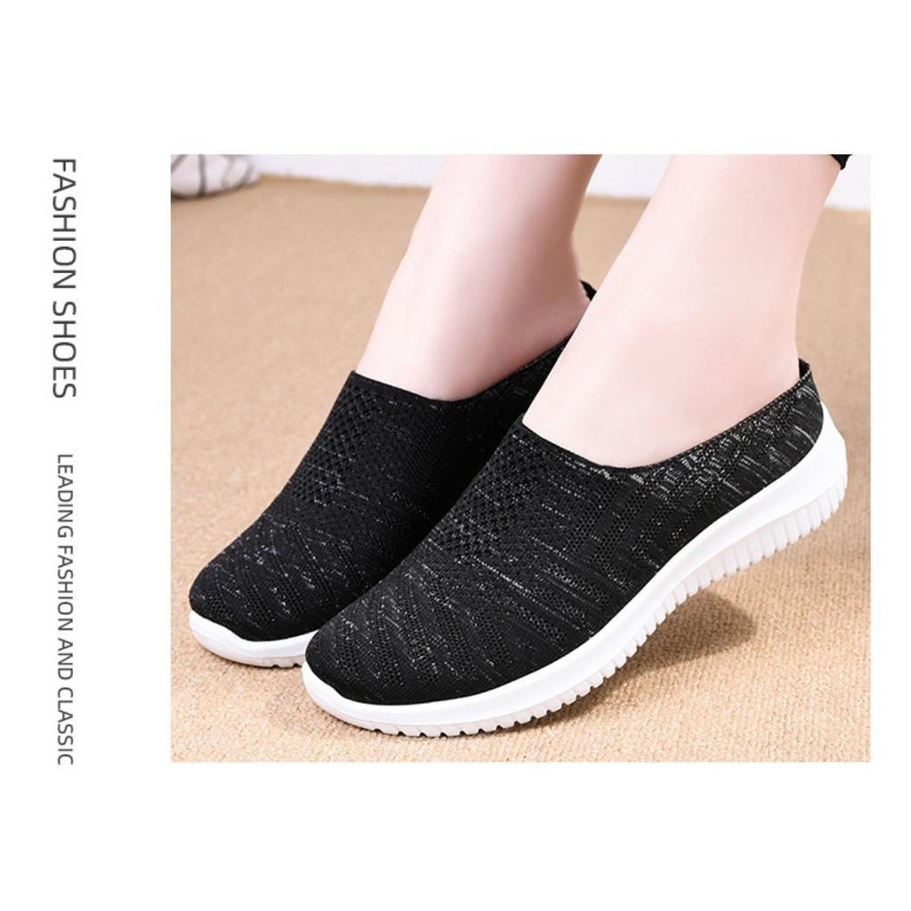 Women's Oversized Cloth Shoes, Breathable Fly Woven Shoes, Soft Soled Casual Shoes