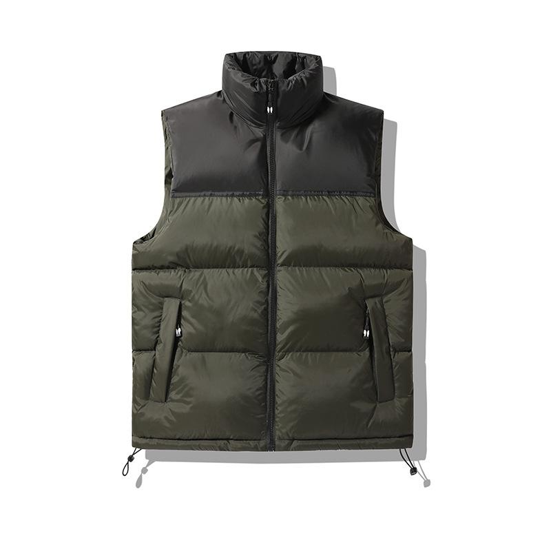 New Plug-in, Wind-proof, Waterproof Down Cotton Vest Waistcoat Couple Fashion Autumn and Winter Plus Size Vest.