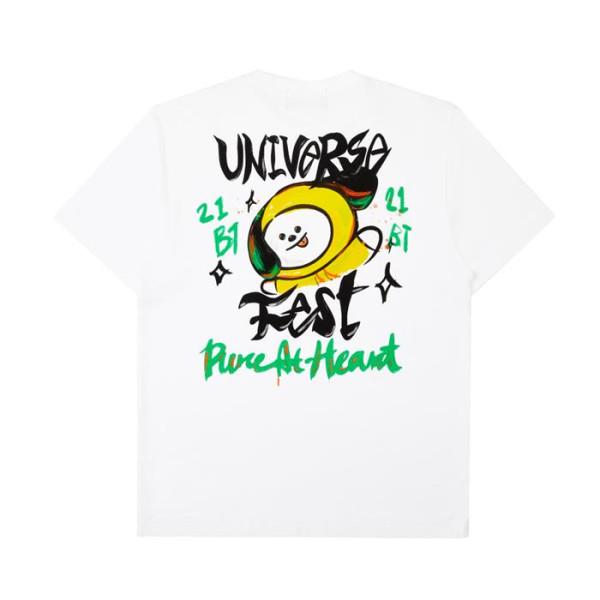 Line Friends BT21 Chimmy Utopian White Short Sleeve T -shirt
